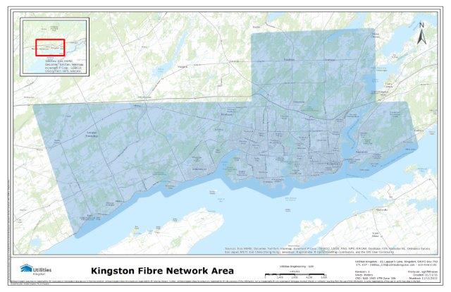 Map of Kingston Fibre Network Area