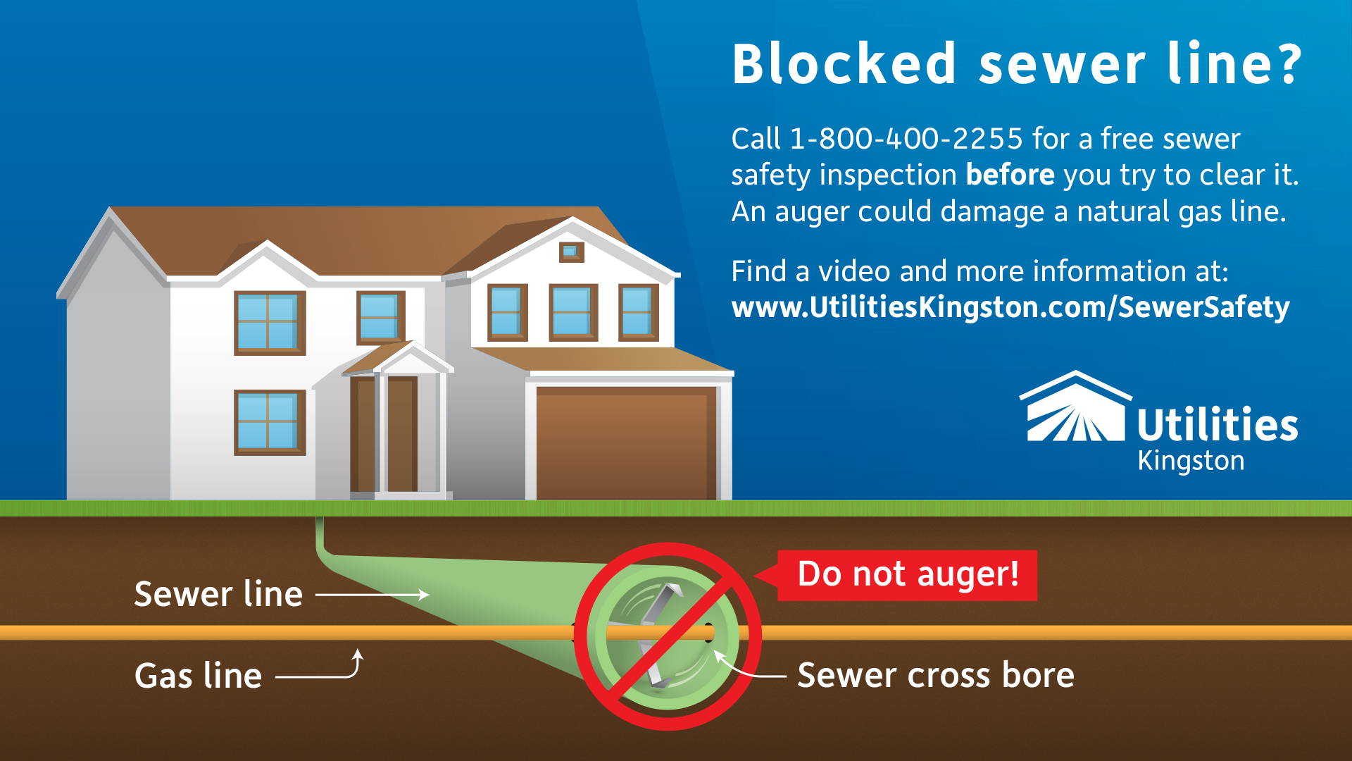 Staff conduct sewer safety inspections to rule out the possibility of a sewer cross bore, and help ensure public safety.