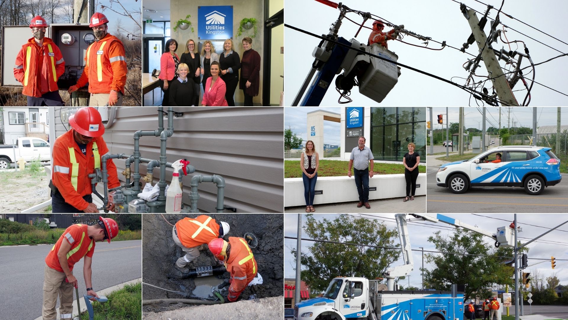 A collage of employee photos