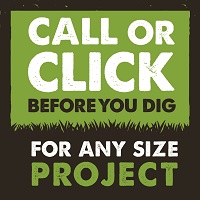 Call before you dig to locate underground lines