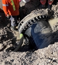 Sewer force main break repaired and sewer operating normally